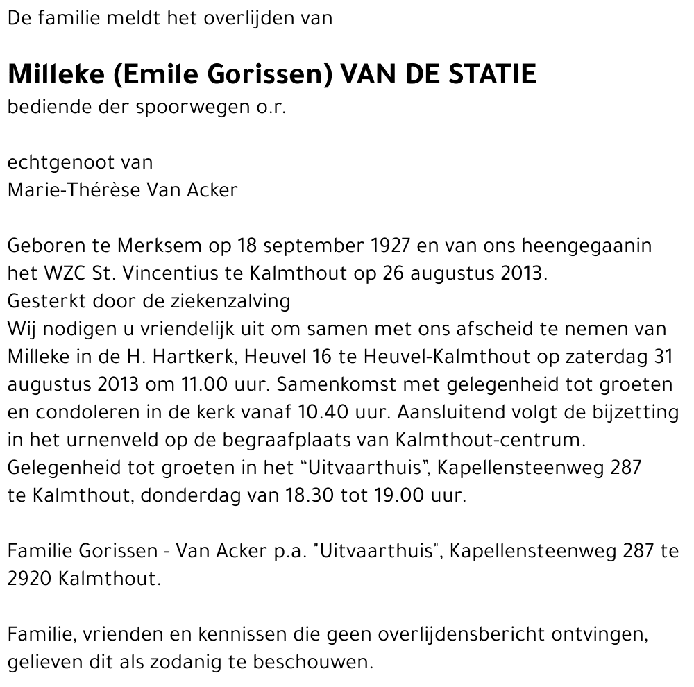Milleke van de statie