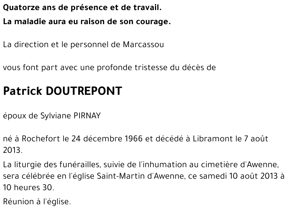 Patrick DOUTREPONT