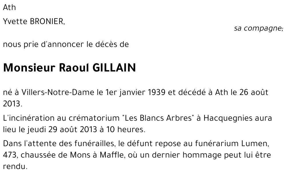 Raoul GILLAIN