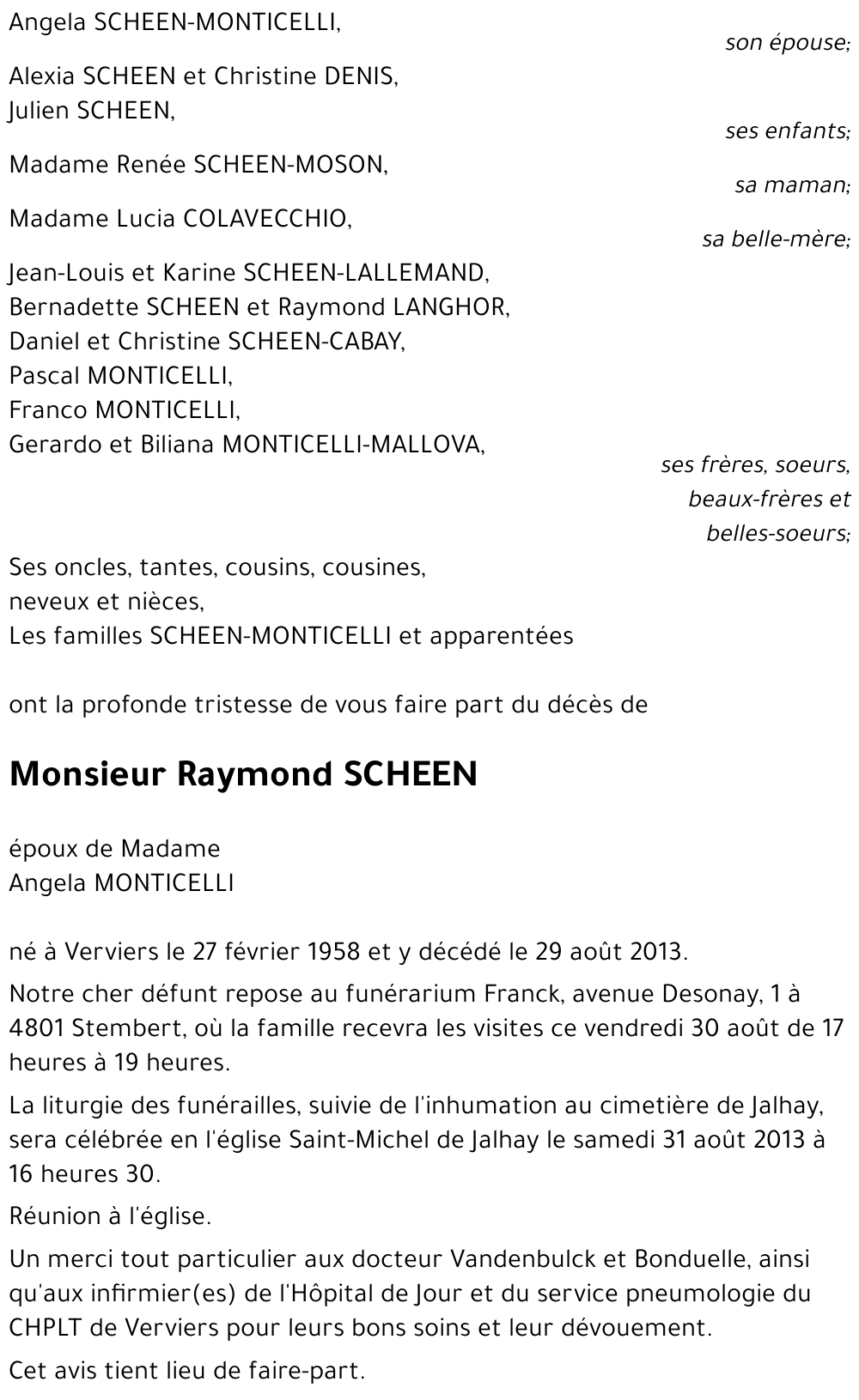 Raymond SCHEEN