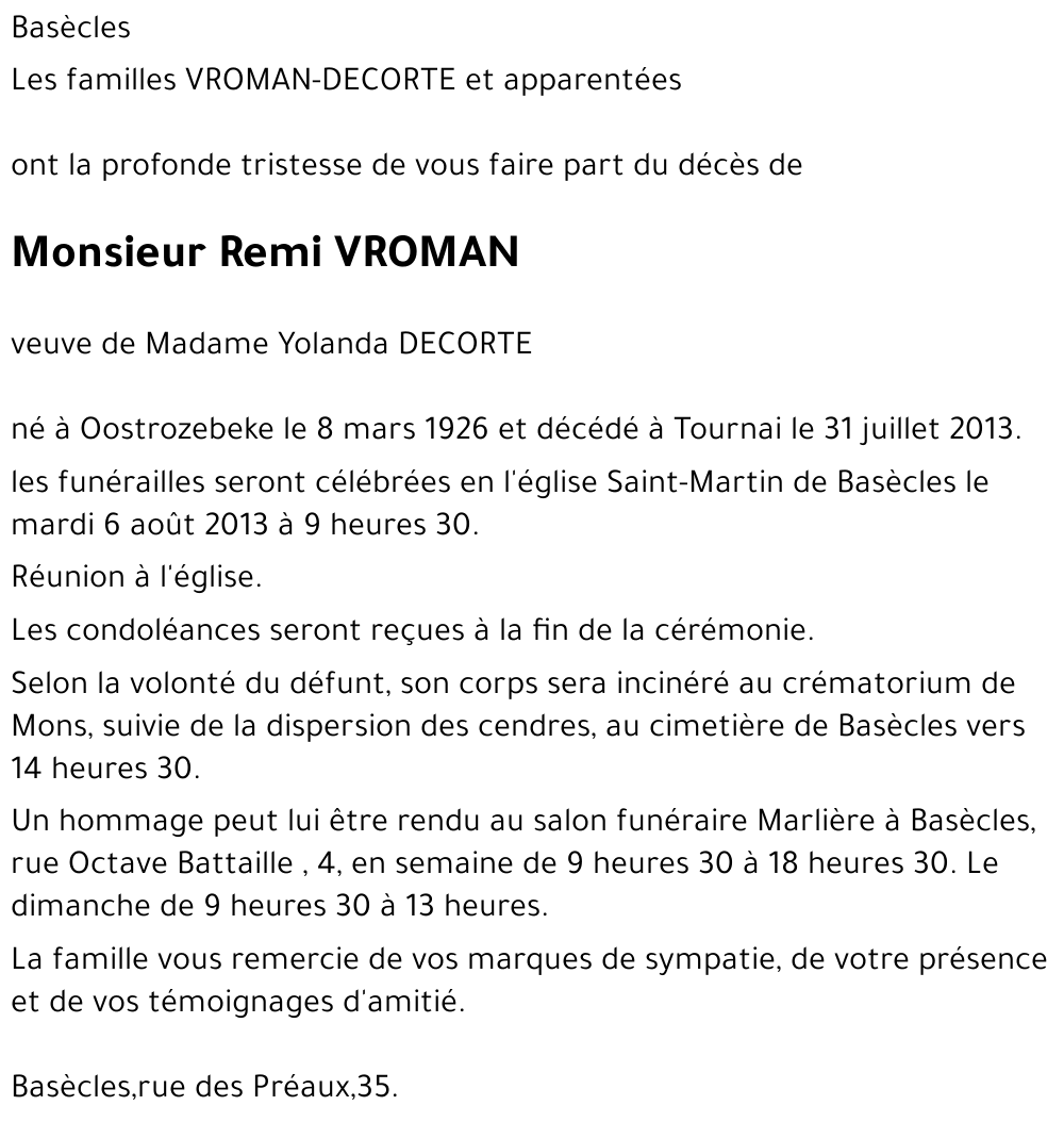 Remi VROMAN