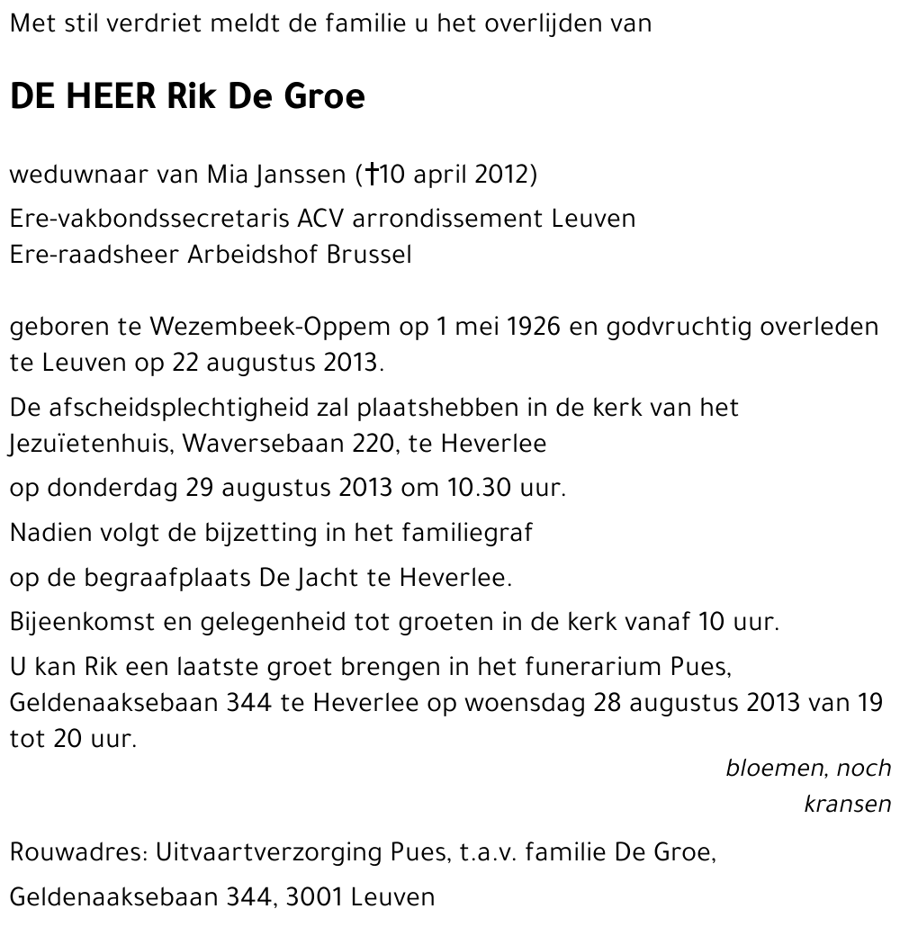 Rik De Groe