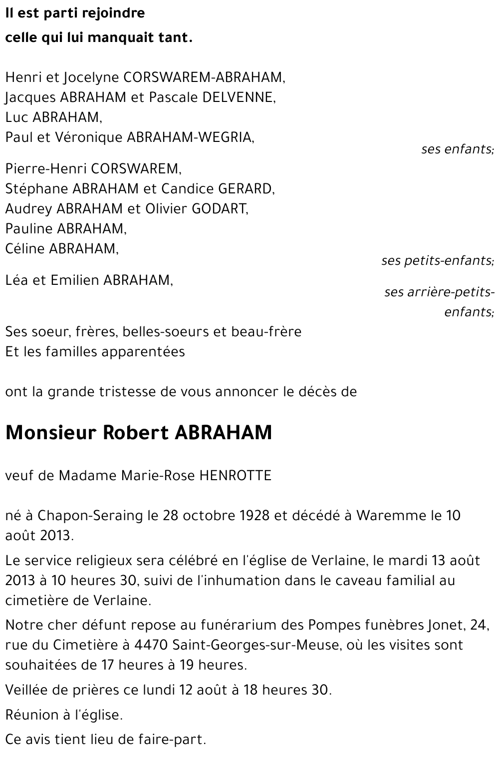 Robert ABRAHAM