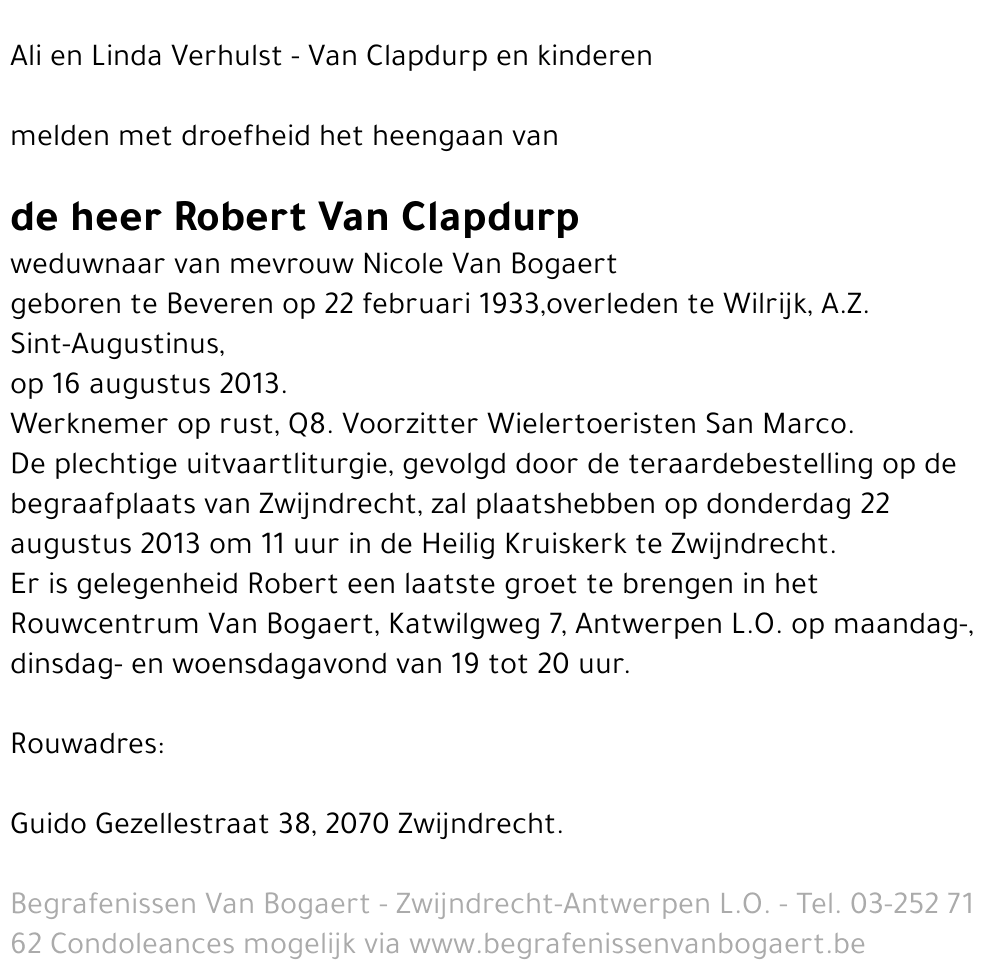 Robert Van Clapdurp
