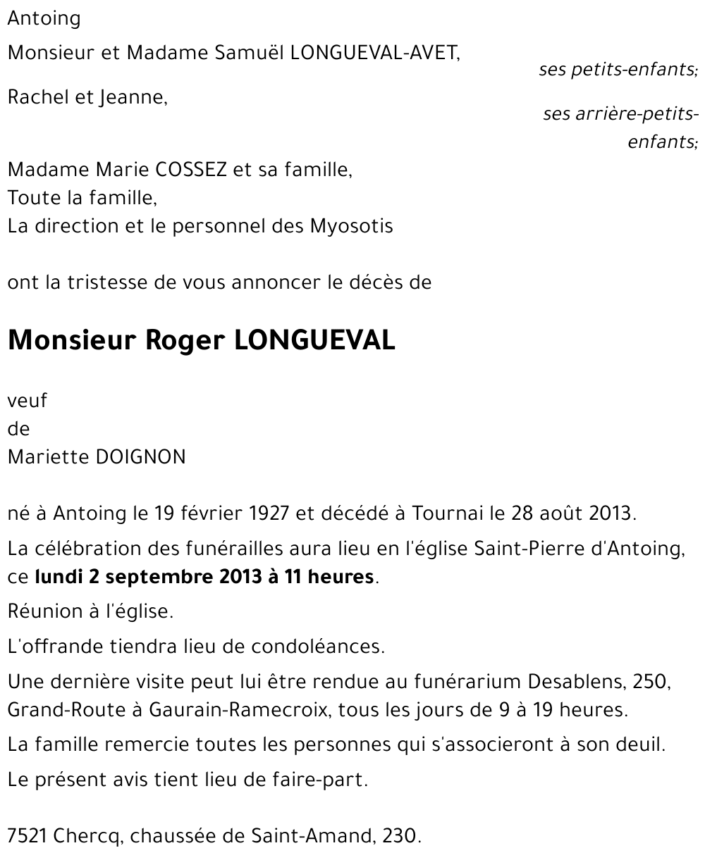 Roger LONGUEVAL