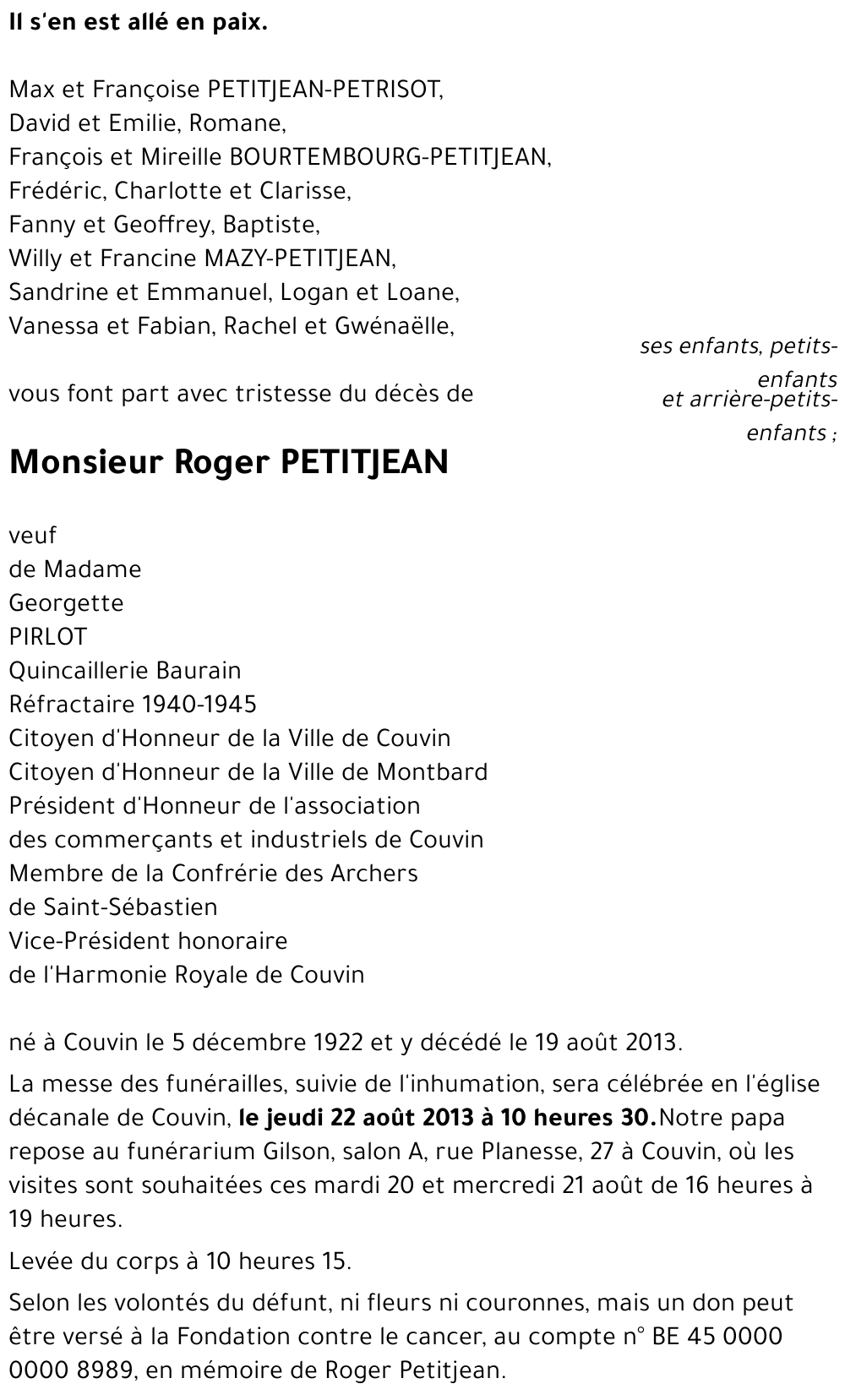 Roger PETITJEAN