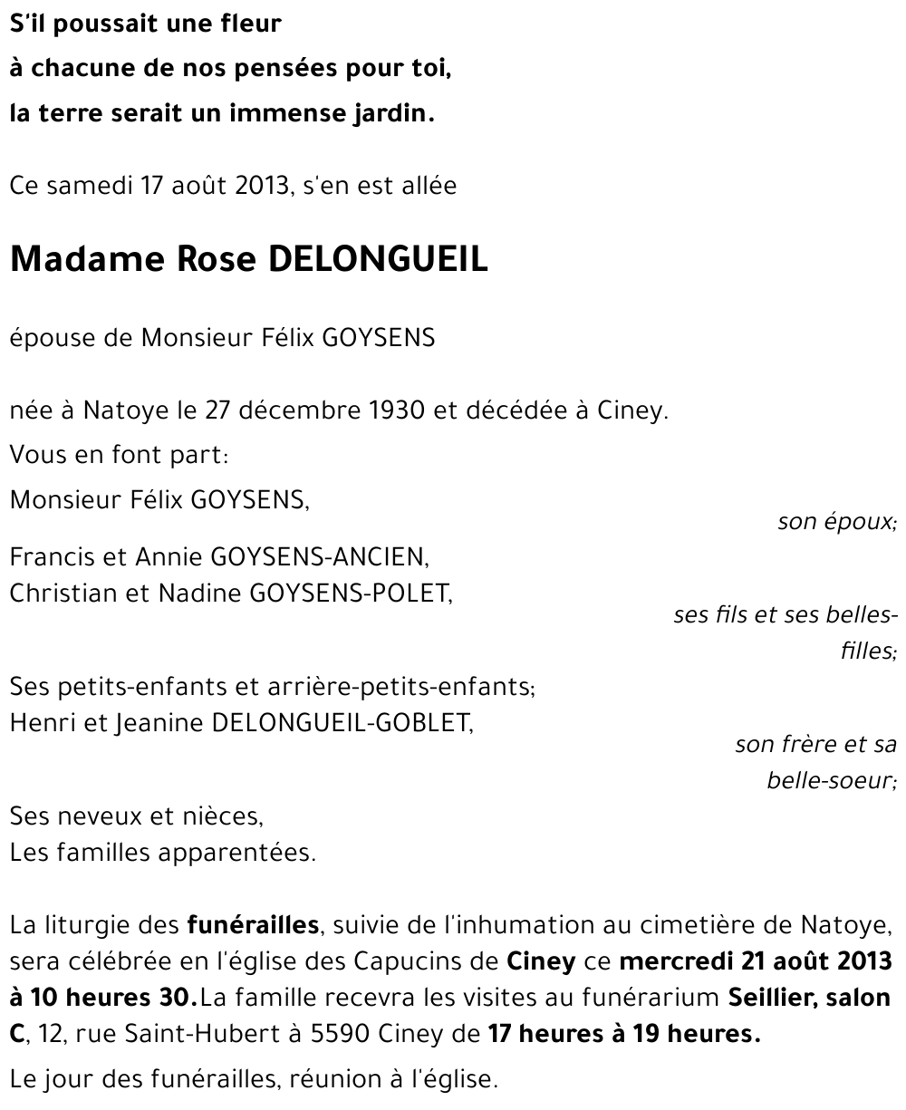 Rose DELONGUEIL