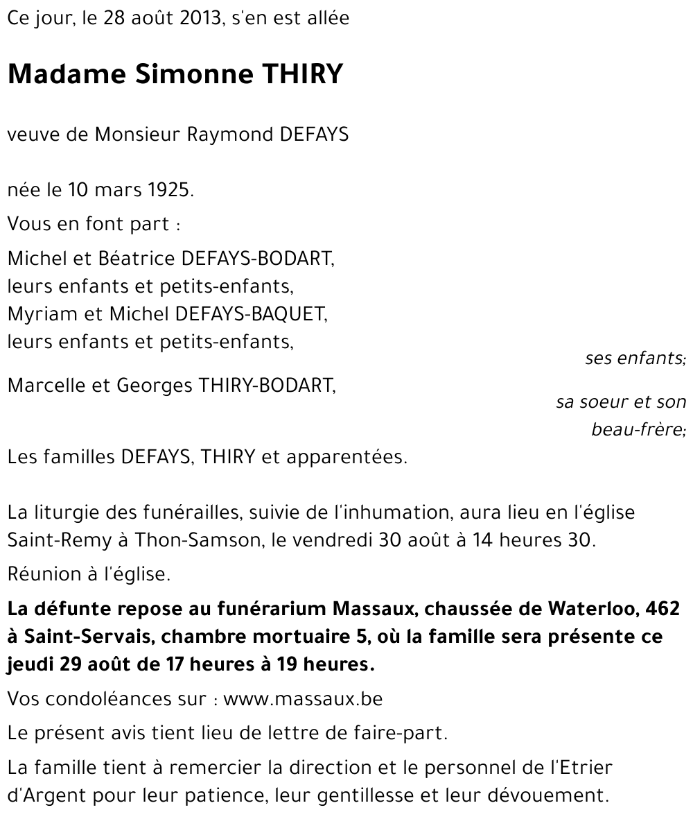 Simonne THIRY
