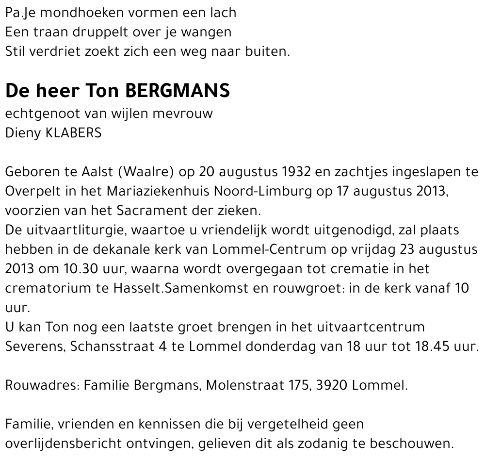 Ton Bergmans