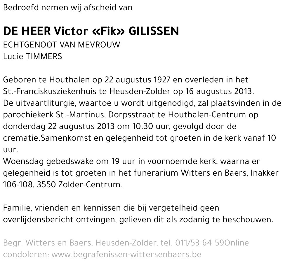 Victor «Fik» Gilissen