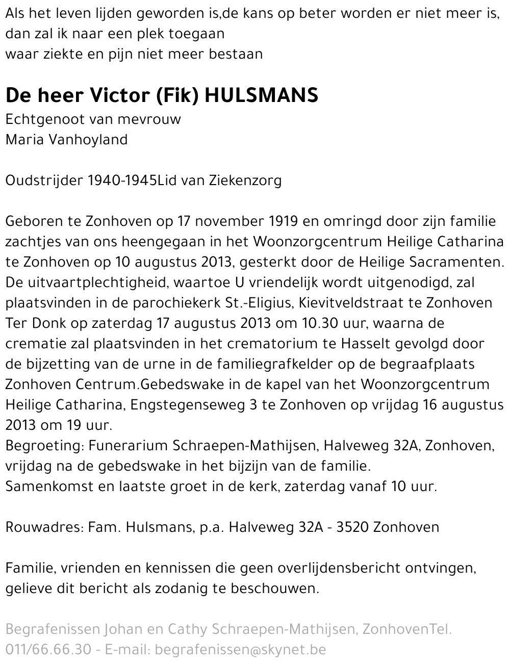 Victor Hulsmans