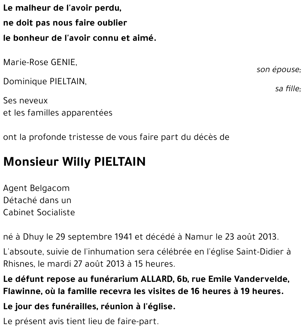 Willy PIELTAIN