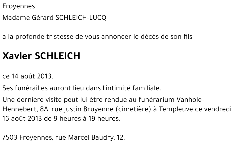 Xavier SCHLEICH-LUCQ