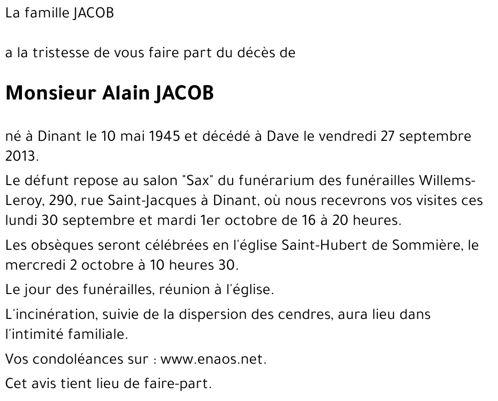 Alain JACOB