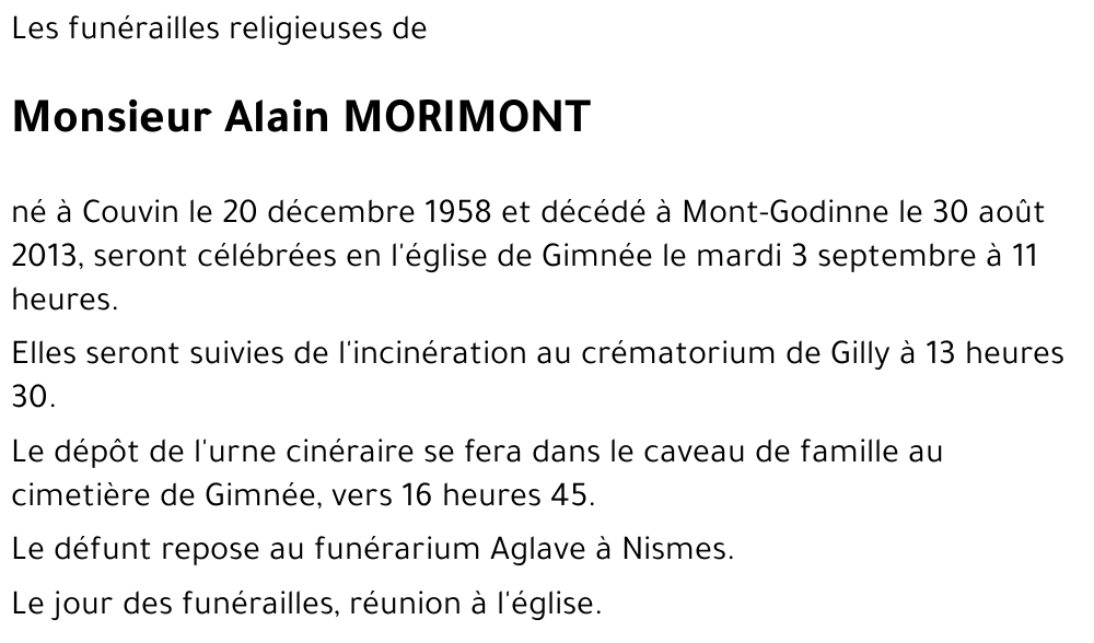 Alain MORIMONT