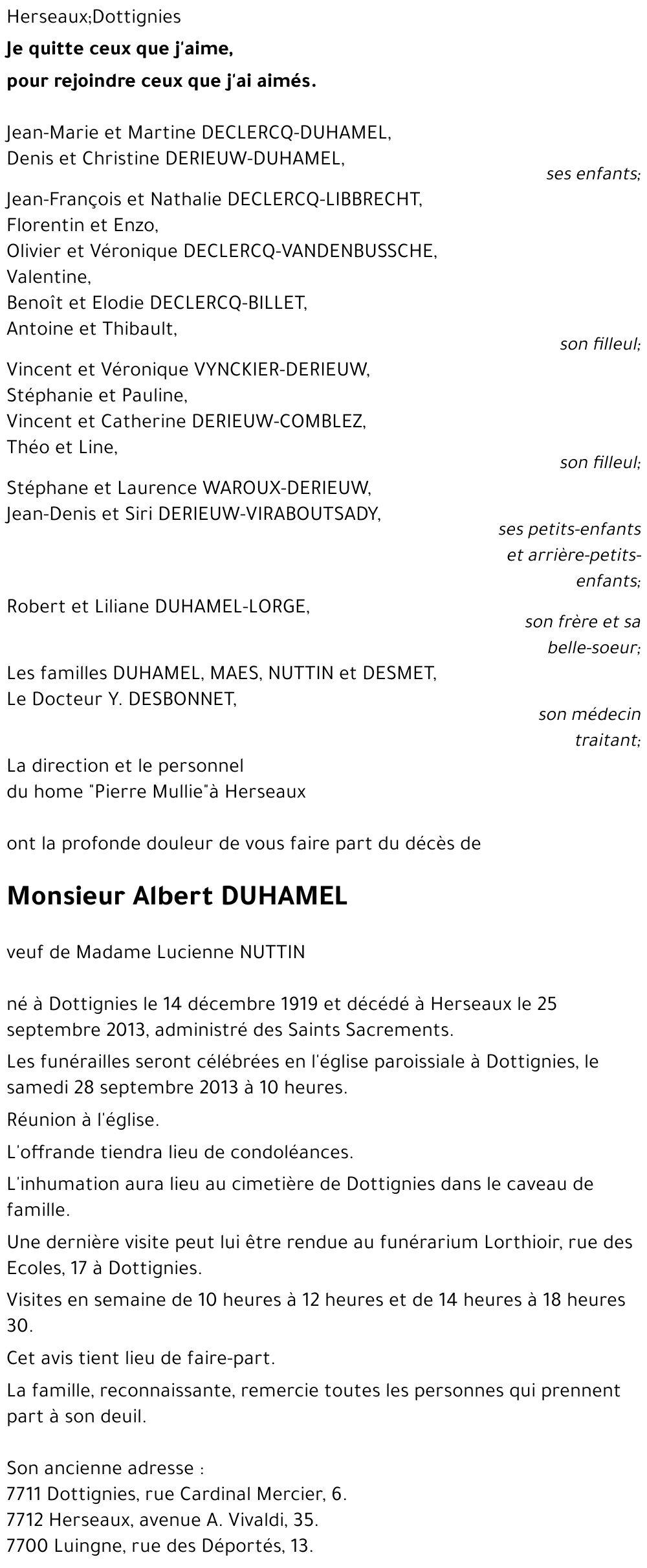 Albert DUHAMEL