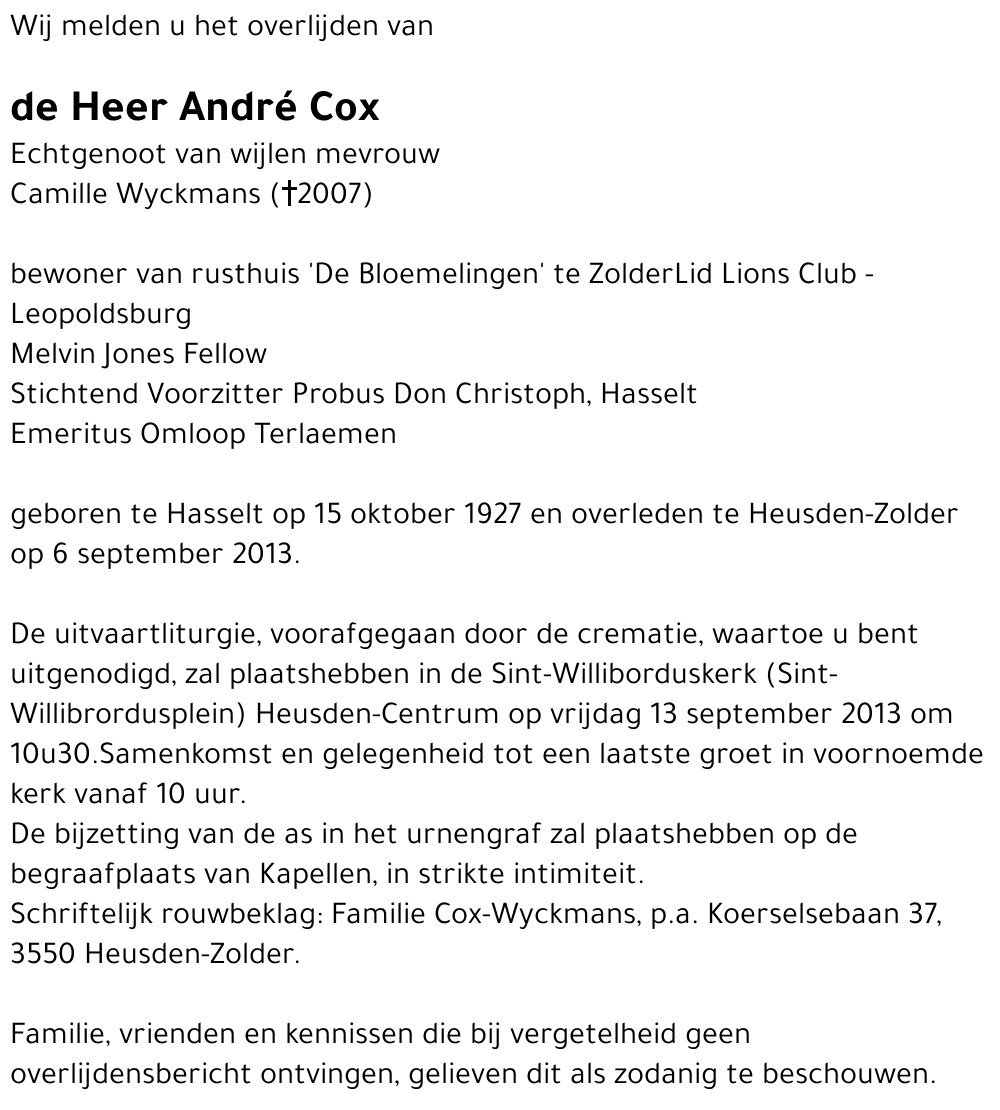 André Cox