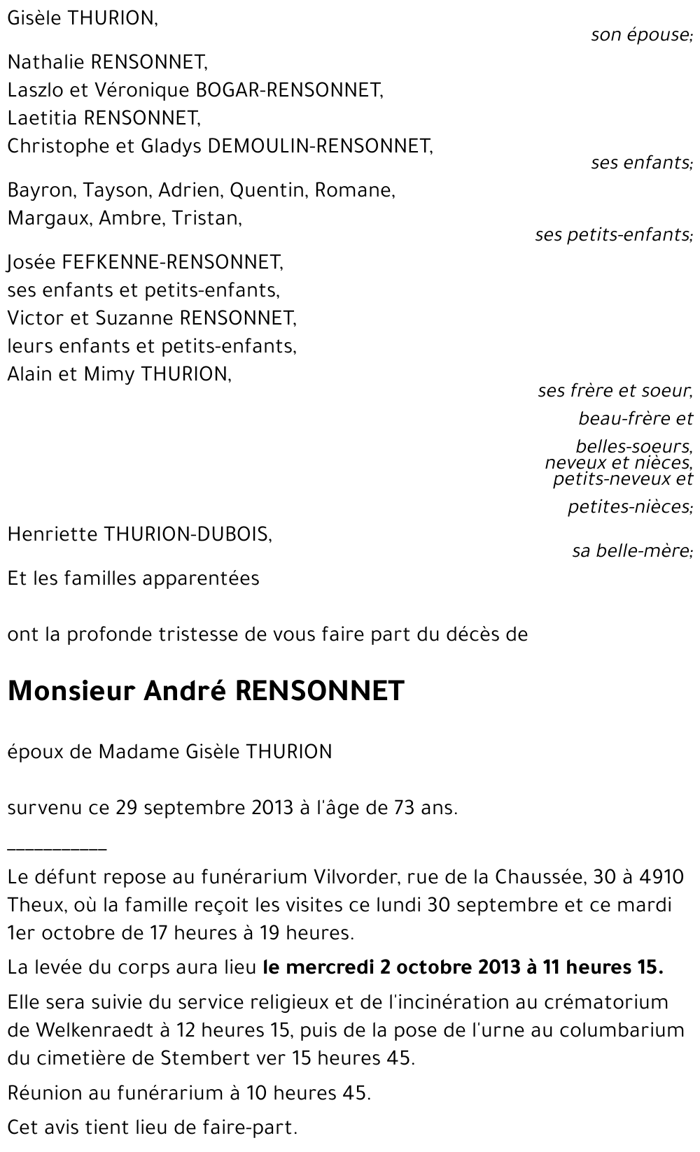 André RENSONNET