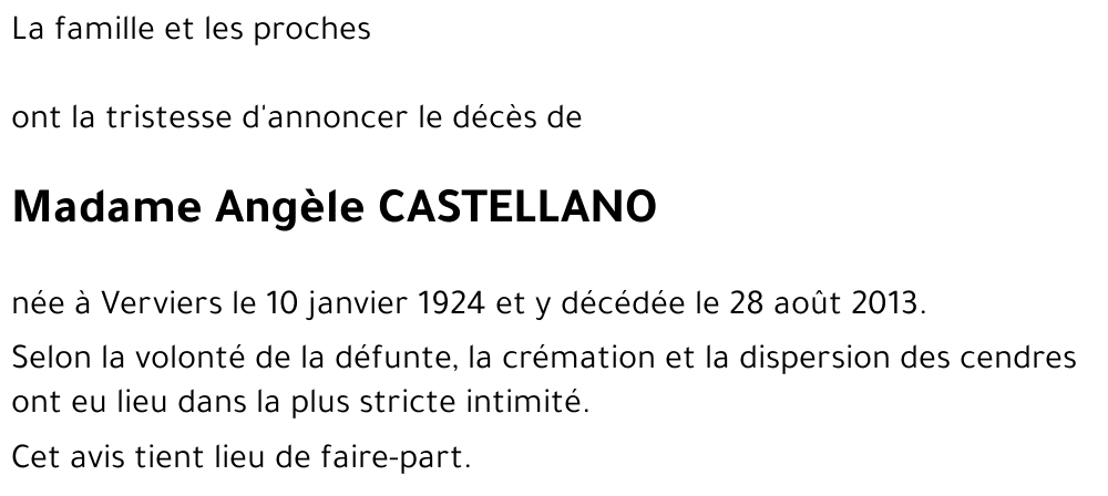 Angèle CASTELLANO
