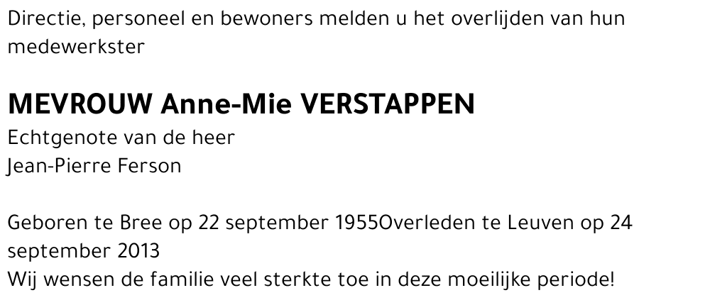 Anna Maria Verstappen