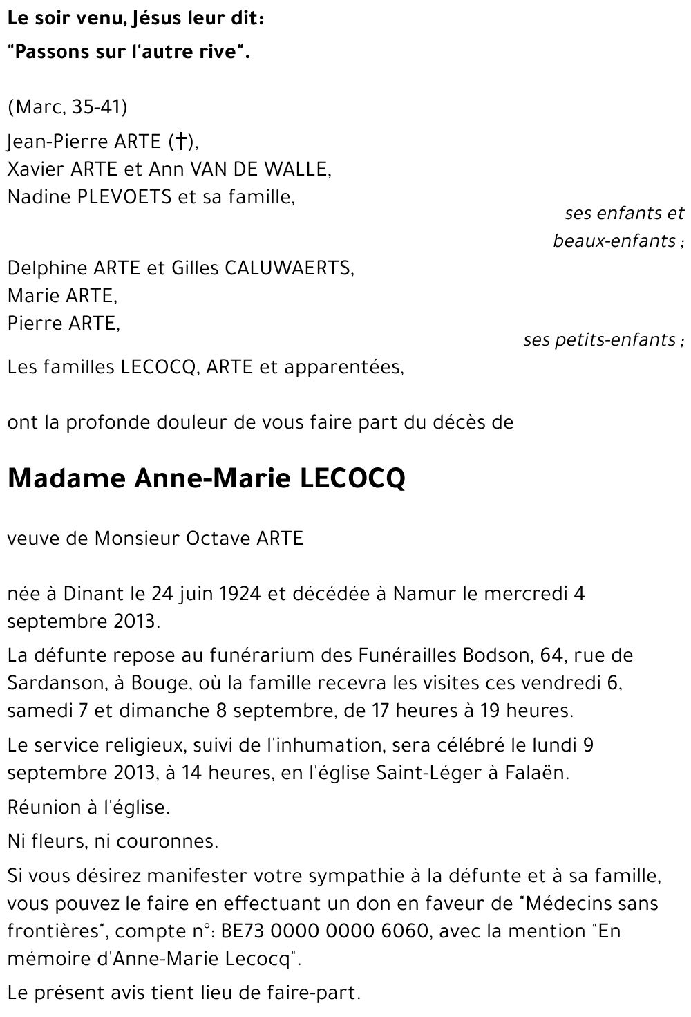 Anne-Marie LECOCQ