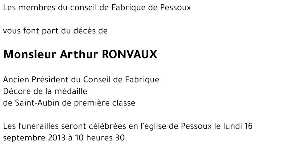 Arthur RONVAUX