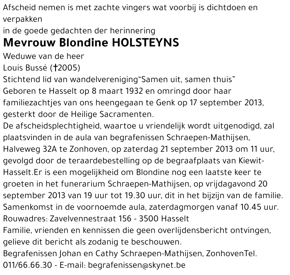 Blondine Holsteyns