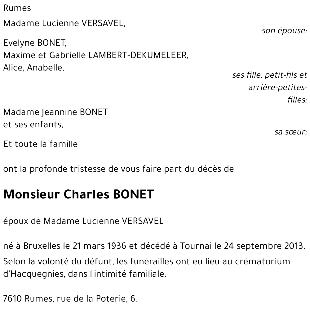Charles BONET