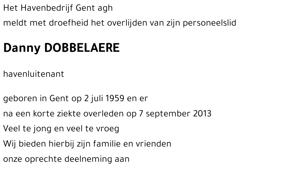 Danny DOBBELAERE