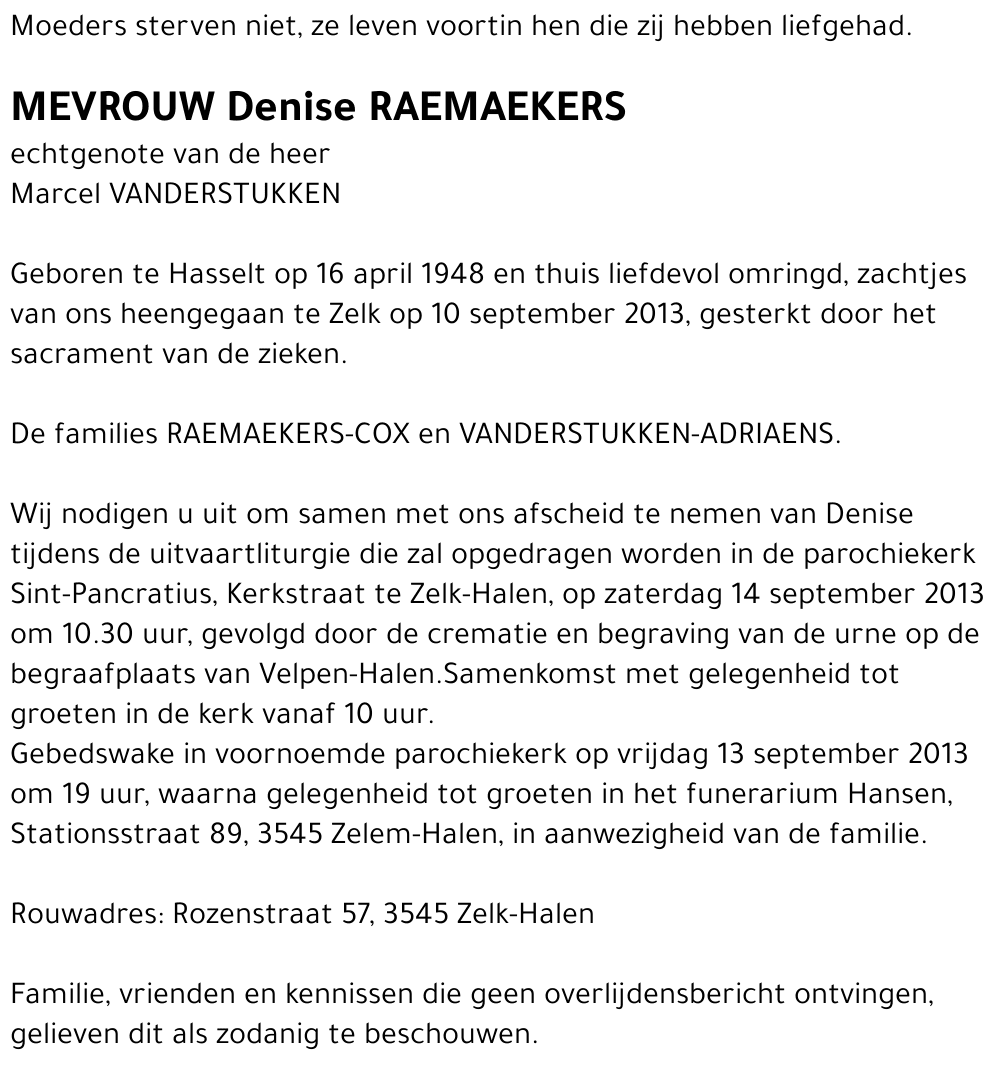 Denise RAEMAEKERS