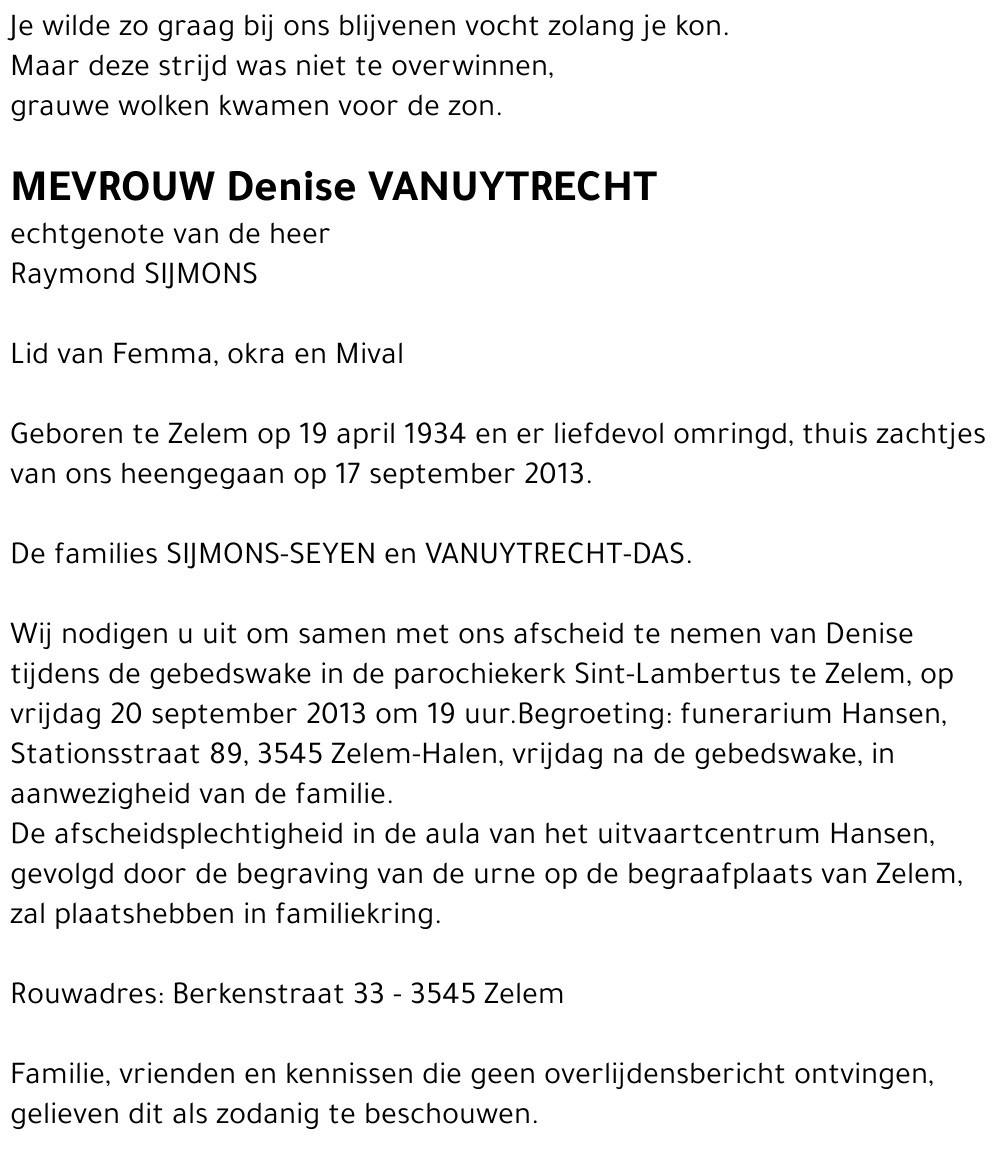 Denise VANUYTRECHT