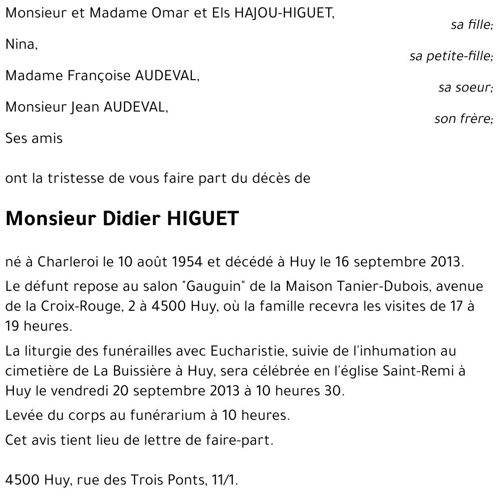 Didier HIGUET