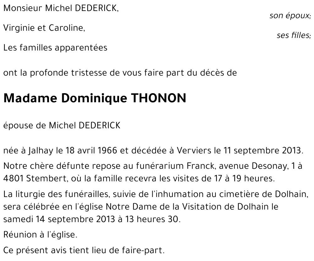 Dominique THONON