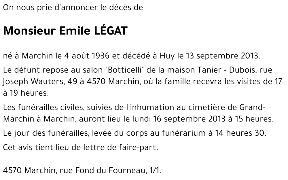 Emile LÉGAT