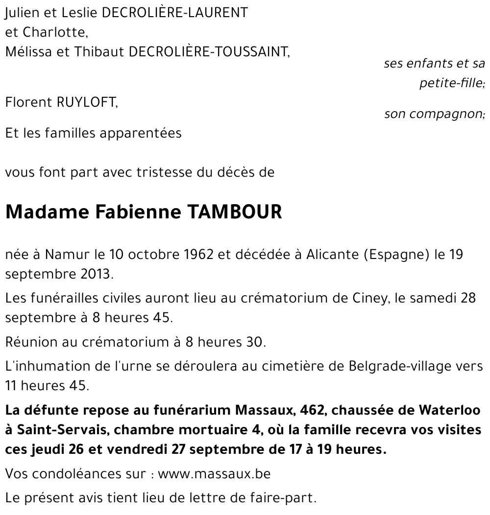 Fabienne TAMBOUR