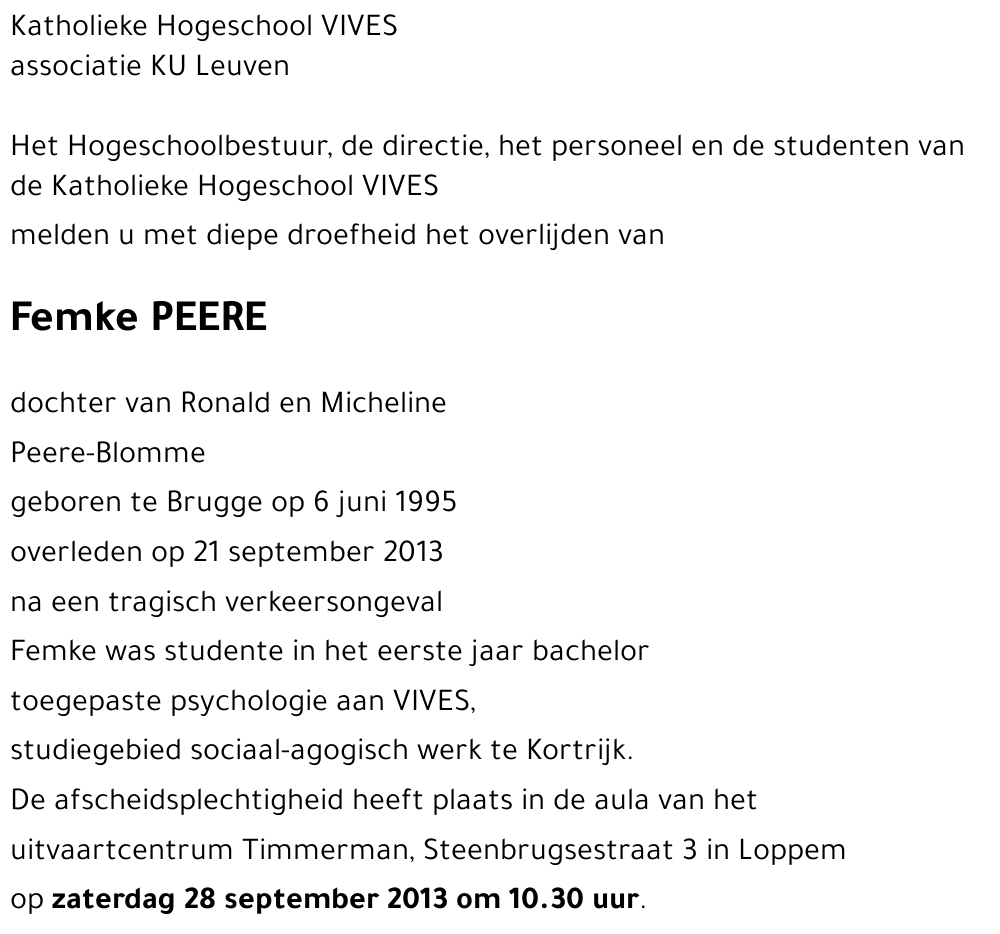 Femke PEERS