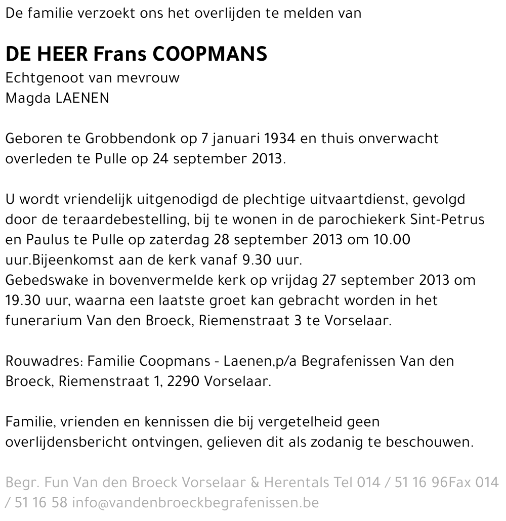 Frans Coopmans