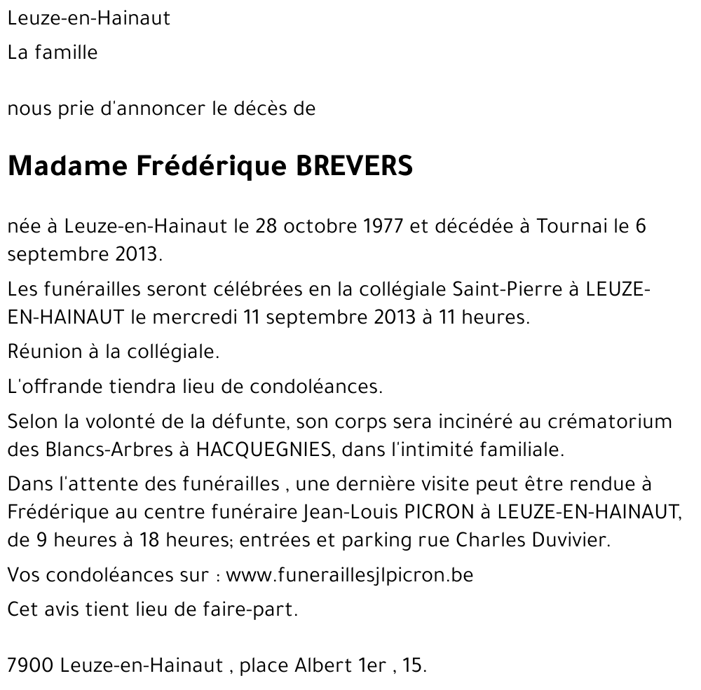 Frédérique BREVERS