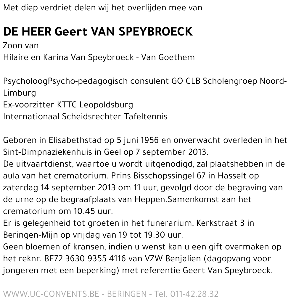 Geert Van Speybroeck