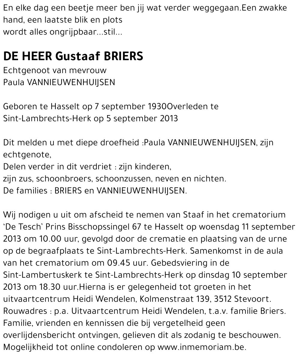 Gustaaf BRIERS