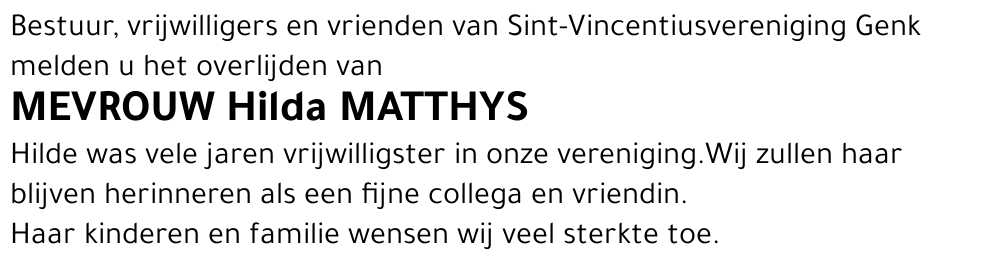 Hilda MATTHYS