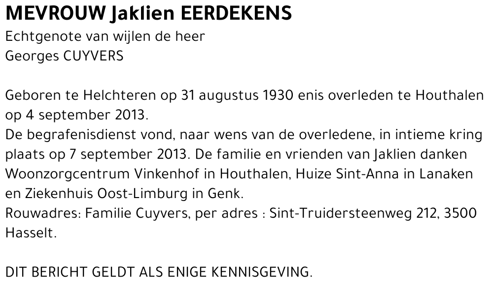 Jaklien Eerdekens
