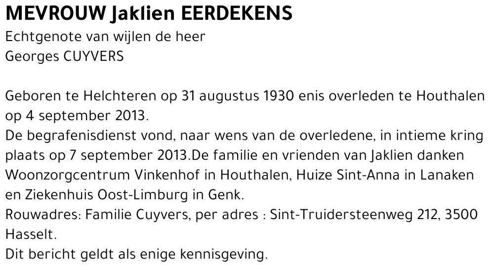 Jaklien Eerdekens
