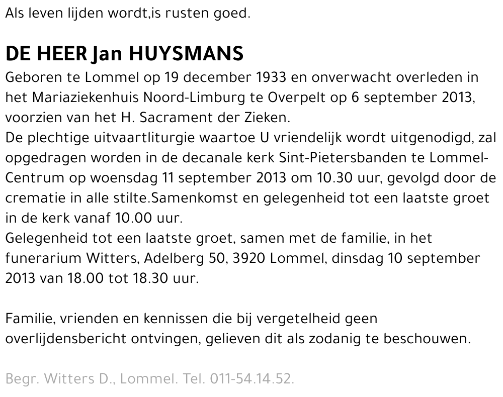 Jan Huysmans