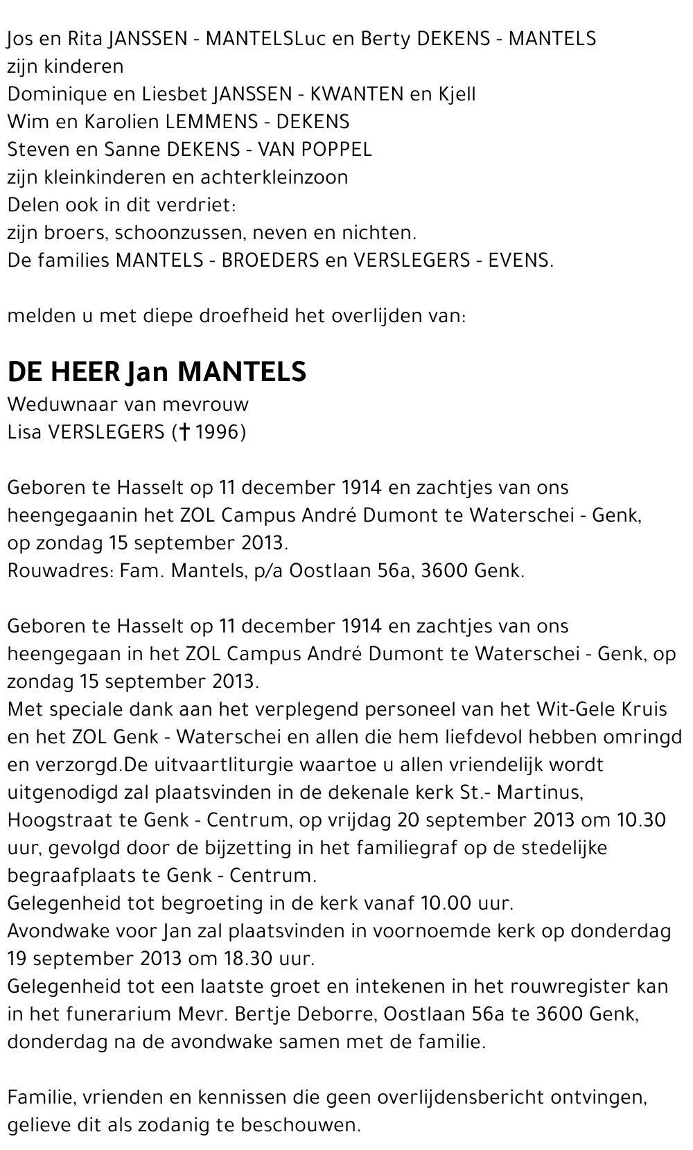 Jan MANTELS