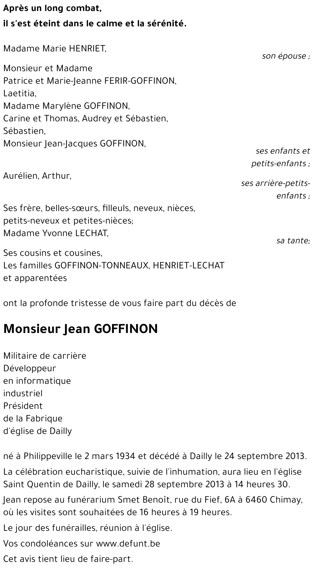 Jean GOFFINON