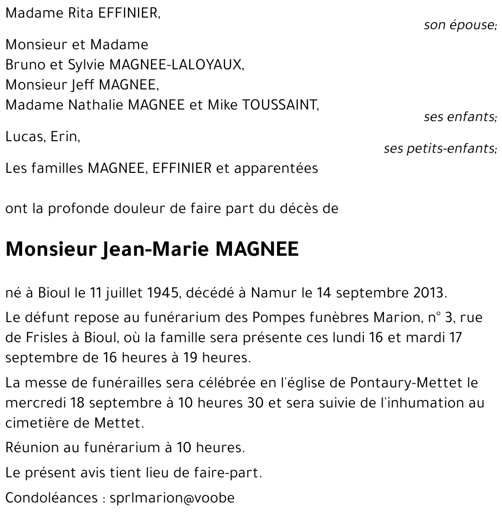 Jean-Marie MAGNEE