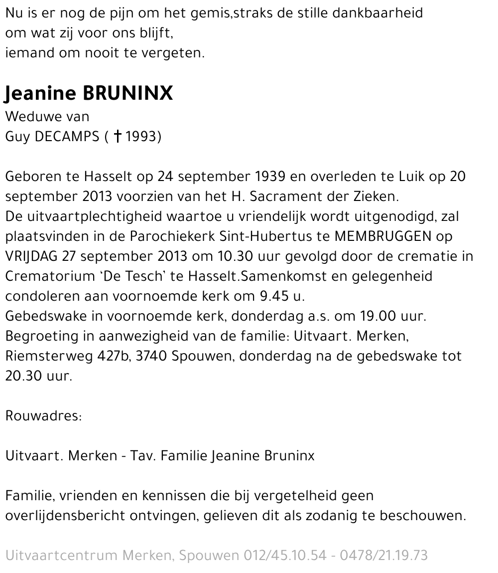 Jeanine BRUNINX