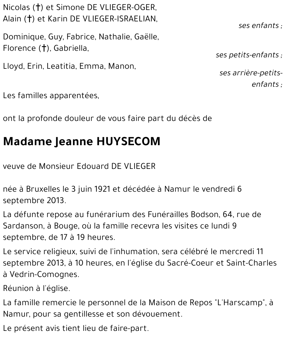 Jeanne HUYSECOM