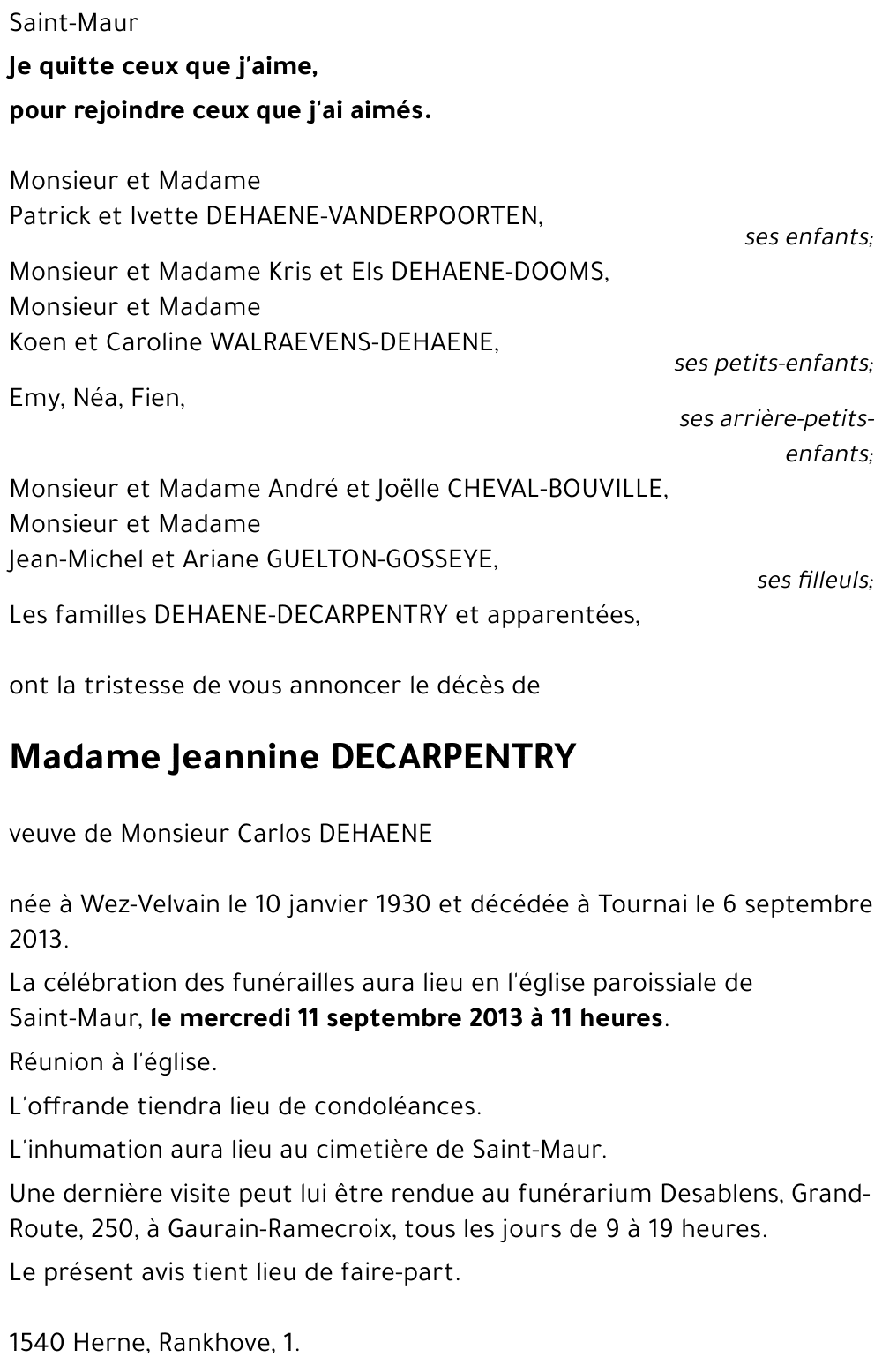 Jeannine DECARPENTRY